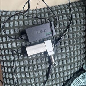 Compact Black and Silver Power Adapter